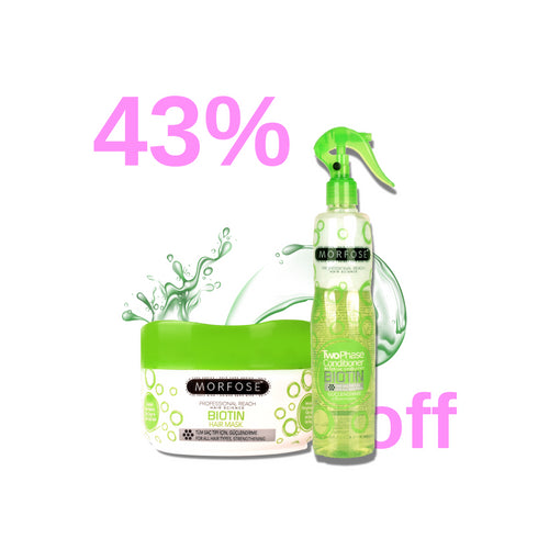 Morfose Biotin Hair Care Set - Leave-In Conditioner and Hair Mask Duo